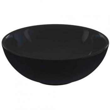 Lavandino 28×10 cm, Ceramica Nero Lucido – Eleganza Urbana