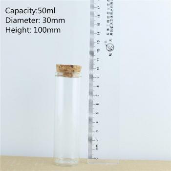 Frascos de vidrio pequeños para bodas, 30mm de diámetro, 50-120ml, 12 unidades