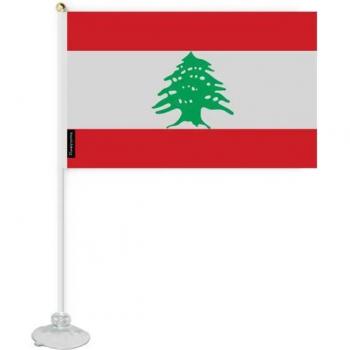 Dual‑Face Mini Flag of Lebanon – 20 × 30 cm – Sturdy Polyester