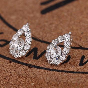 Shiny Water Drop Hollow Geometric Earrings