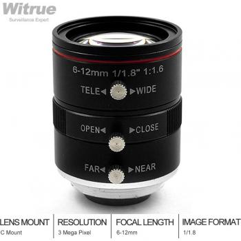 Objectif varifocal 6-12mm F1.6 pour caméra IP