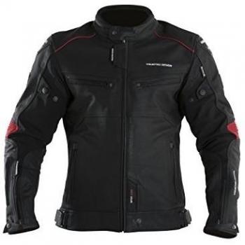 Cazadora Motociclista V Quattro SP-81 – Color Negro con Accento Rojo
