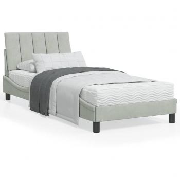 Hanko 90x200cm Light Grey Double Platform Bed