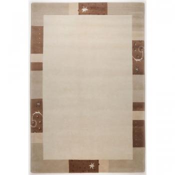 Beige Wollteppich Royal Ganges von THEKO