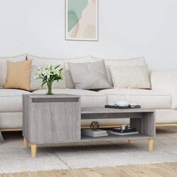 Table Basse pour Salon avec Rangement en Sonoma Gris Bois d'Ingénierie 100x50x45 cm