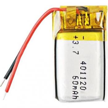 60mAh 3.7V Lithium Ion Battery for MP3 Players