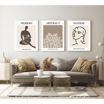 3er-Set moderne Wandkunst