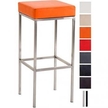 CLP Tresenhocker Newark 85 cm – Orange mit Metallgestell