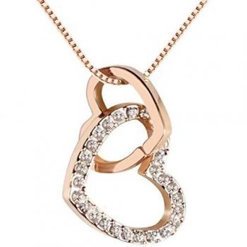 Collier Chic Quadiva E ! Cœur Brillant Swarovski