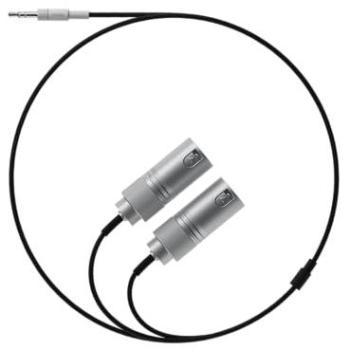 Branchement audio 3,5 mm vers deux XLR mâles – TE Field Cable