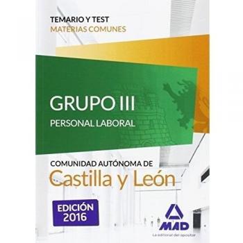 Grupo 3 P-laboral temario-test comun Castilla-Leon (Tapa blanda).
