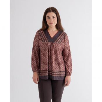 Camiseta estampada de mujer October con cuello de pico