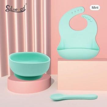Baby Feeding Bowl Set with Suction, Spoon, and Fork