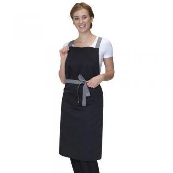 Denys Grau One Size Vollschürze mit Crossback-Design