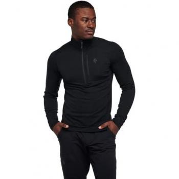 Black Diamond LT Zip Polartec® Power Grid® Herren-Midlayer, schwarz, M