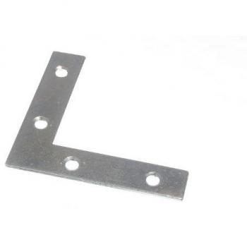 Premium Quality Flat Corner Brace Bracket 75mm x 16mm x2 mm with a5 mm Hole, BZP (Pack of200)