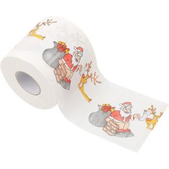 Papel de baño con estampados navideños