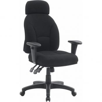 BCF/R373 BK Nautilus 24‑HR Triple Lever Fabric Work Chair