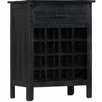 VidaXL Armario para Botellas de Madera Negra