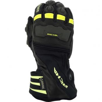 Richa Cold Protect Gore-Tex wasserdichte Motorrad-Handschuhe Schwarz Gelb 2XL Herren