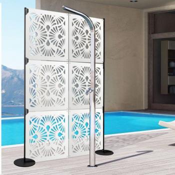 PVC traforato Parasole 98x98 cm, colore bianco – eventails