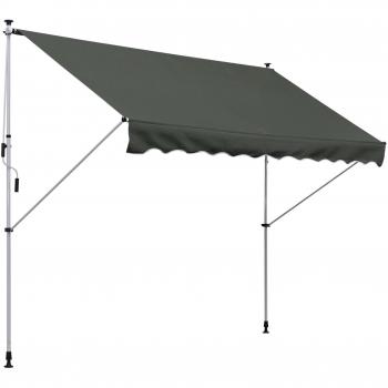 Toldo Manual con Manivela Outsunny 300x150x170-280 cm