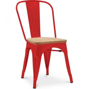 Sedia Pranzo Red Industrial – Legno & Acciaio