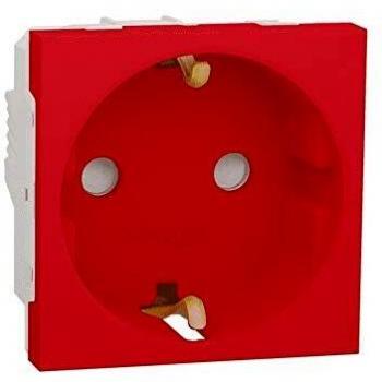 Toma de corriente schuko roja