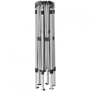 Carpa Desplegable Hexagonal 6 Paredes Blanco Crema 3,6x3,1 m