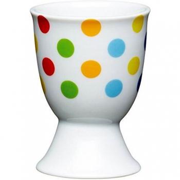 Porcelain Egg Cup with Bright Spots