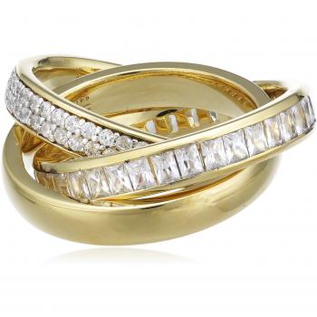 Esprit Damen Schmuckring 925 Silber Zirkonia Gold TRIDELIA Größe 56