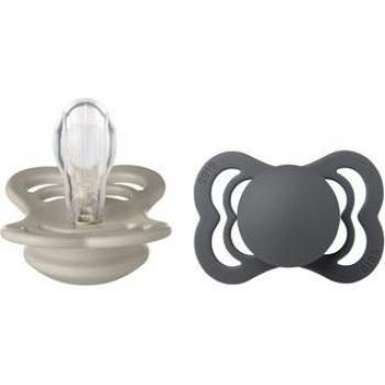 Chupetes BIBS® Supreme Plano y Suave en Silicona: 2 uds. (0‑6 meses)