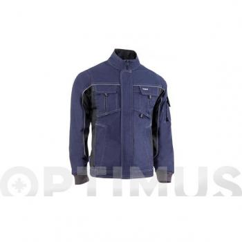 Chaqueta Flex Azul S con Refuerzo Extra y Múltiples Bolsillos