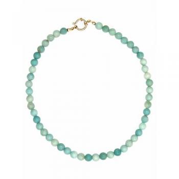 Gemshine Damenkette ohne Anhänger mit AQUA Farbverlauf