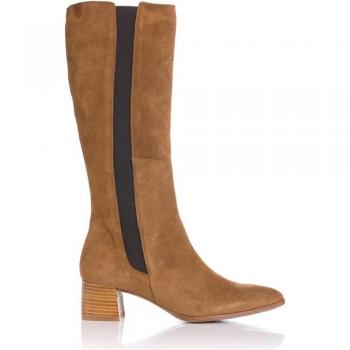 Botas Popa Ayse de cuero marrón para mujer