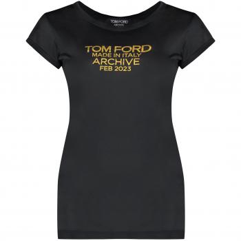 T-shirt Tom Ford in seta nera 40