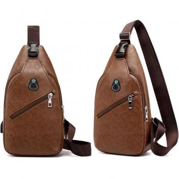 Bolso cruzado para hombre con cargador USB
