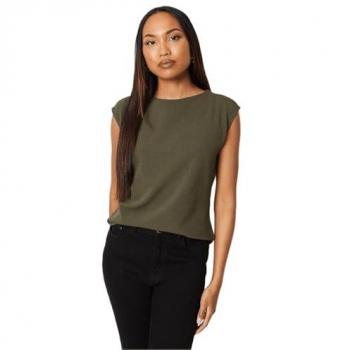 Khaki Textured Jersey Top