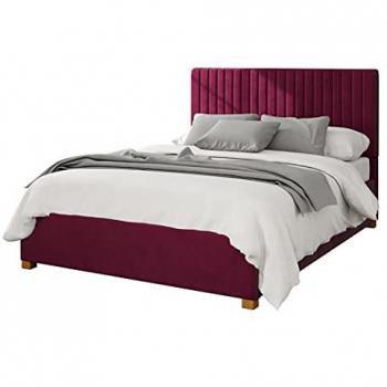 Aspire Grant Velvet Wine Ottoman Storage – Double