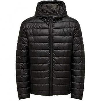 Only & Sons Onssteven Chaqueta con Capucha, Acolchada, Color Negro