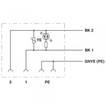 Phoenix Contact Connettore per elettrovalvola cavo 1400648 Nero SAC-3P-5,0-PUR/A-1L-V 230V Contenuto: 1 pz