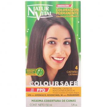 Naturvital Coloursafe Permanent Hair Dye #4 Castaño