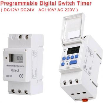 Programmable Timing Relay – 7‑Day Control, 35 mm DIN Rail, DC12/24V & AC110/220V