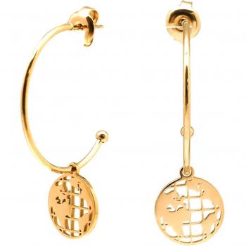 Mappamonde d’Oro Lily [Q5052] – Cuffie Creatore Acciaio 25 mm 12×12 mm