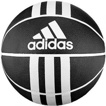 Adidas Junge 3S Rubber X Basketball, Schwarz/Weiß, 7‑Stück