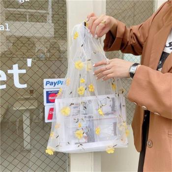 Girls' Floral Embroidery Eco Shopping Bag