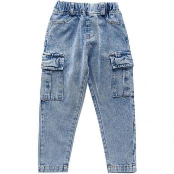 Jeans casual de estilo cargo para adolescentes