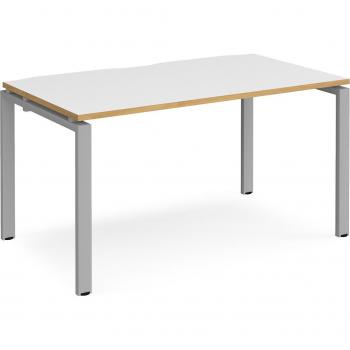 Adapt Single Desk with Oak Edge