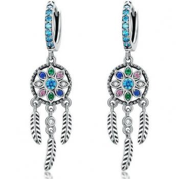 Zircon Moonlit Dreamcatcher Earrings