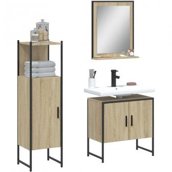 VidaXL Engineered Wood Bathroom Cabinet Set